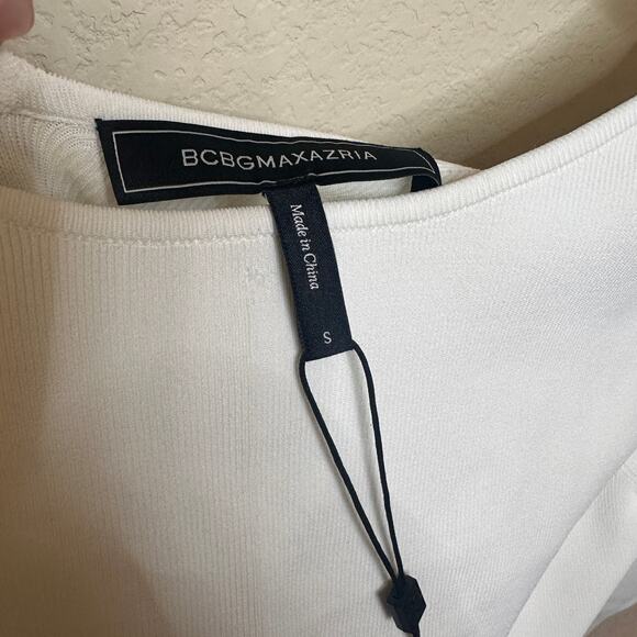 NWT BCBGMAXAZRIA Women's Long Sleeve Fit and Flare Sweater Knit Mini Dress Sz S - Picture 4 of 5